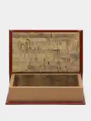 Шкатулка "Семейный бюджет", кожа, тиснение, 21 х 13 х 5 см