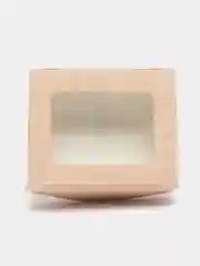 Подарочная крафт коробка с окном 10х8х3,5 см