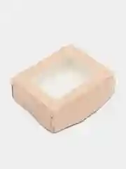 Подарочная крафт коробка с окном 10х8х3,5 см