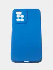 Синий чехол для Redmi 10 матовый, с дополнительной защитой камеры