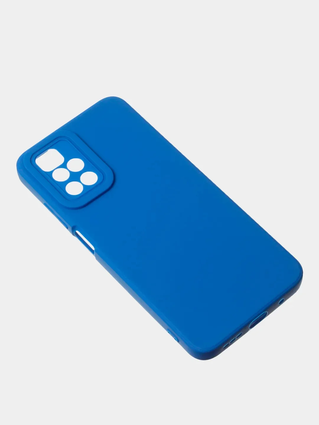 Синий чехол для Redmi 10 матовый, с дополнительной защитой камеры
