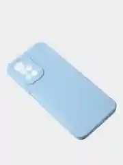 Голубой чехол для Redmi 10 матовый, с дополнительной защитой камеры