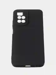Черный чехол для Redmi 10 матовый, с дополнительной защитой камеры