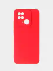 Красный чехол для Redmi 10C матовый, с дополнительной защитой камеры