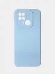 Голубой чехол для Redmi 10C матовый, с дополнительной защитой камеры
