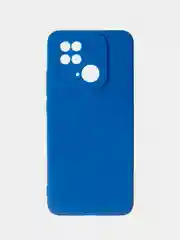 Синий чехол для Redmi 10C матовый, с дополнительной защитой камеры