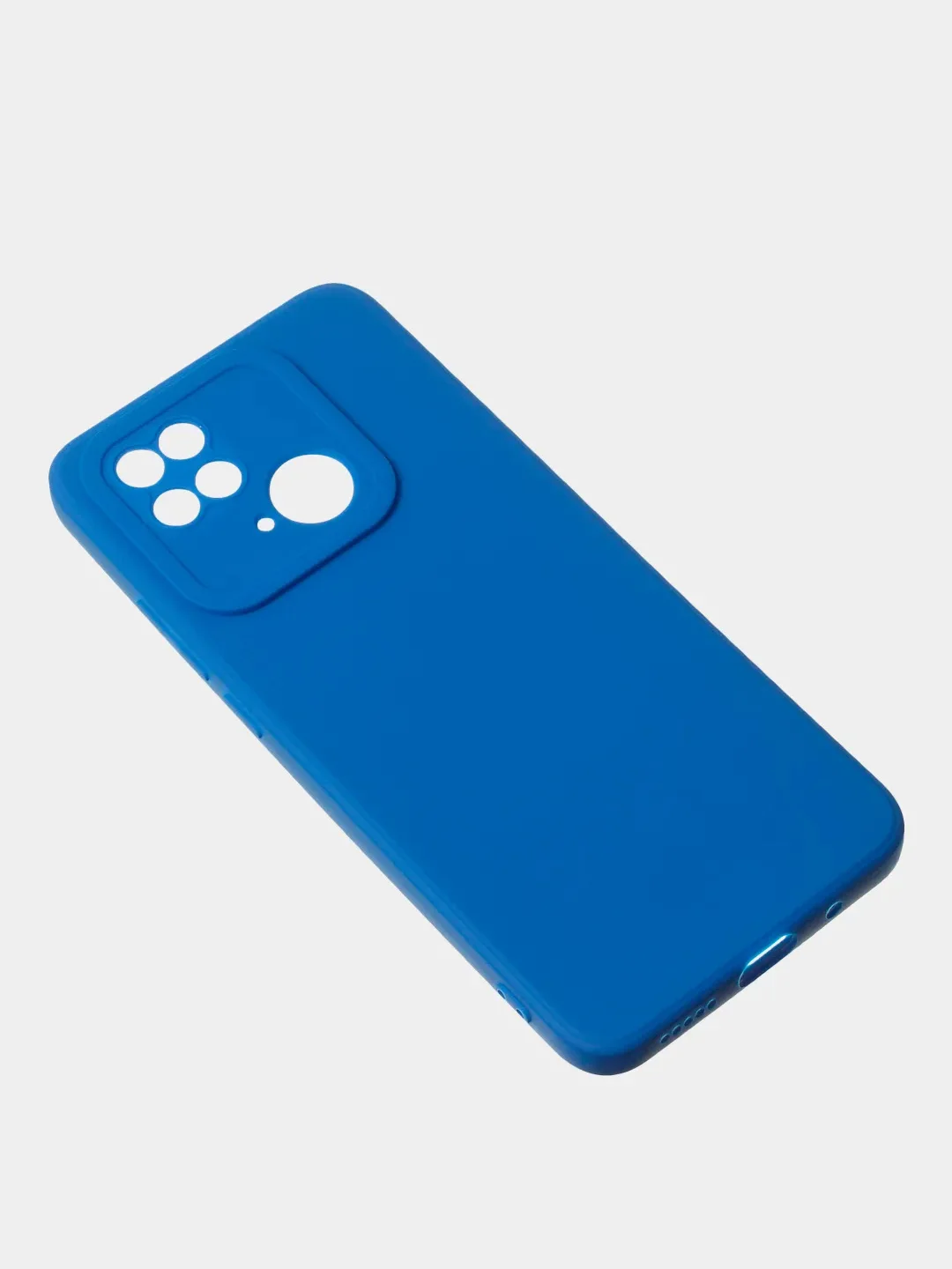 Синий чехол для Redmi 10C матовый, с дополнительной защитой камеры