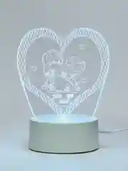 Желтый ночник светодиодный 3D, светильник 9 цветов