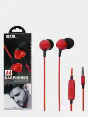 Наушники проводные MRM A4, MRM A7, внутриканальные, с микрофоном, 130 см
