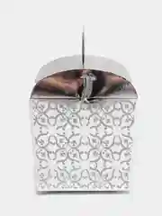 Серебряный коробка подарочная, самосборная, 9,5 х 9,5 х 8,5