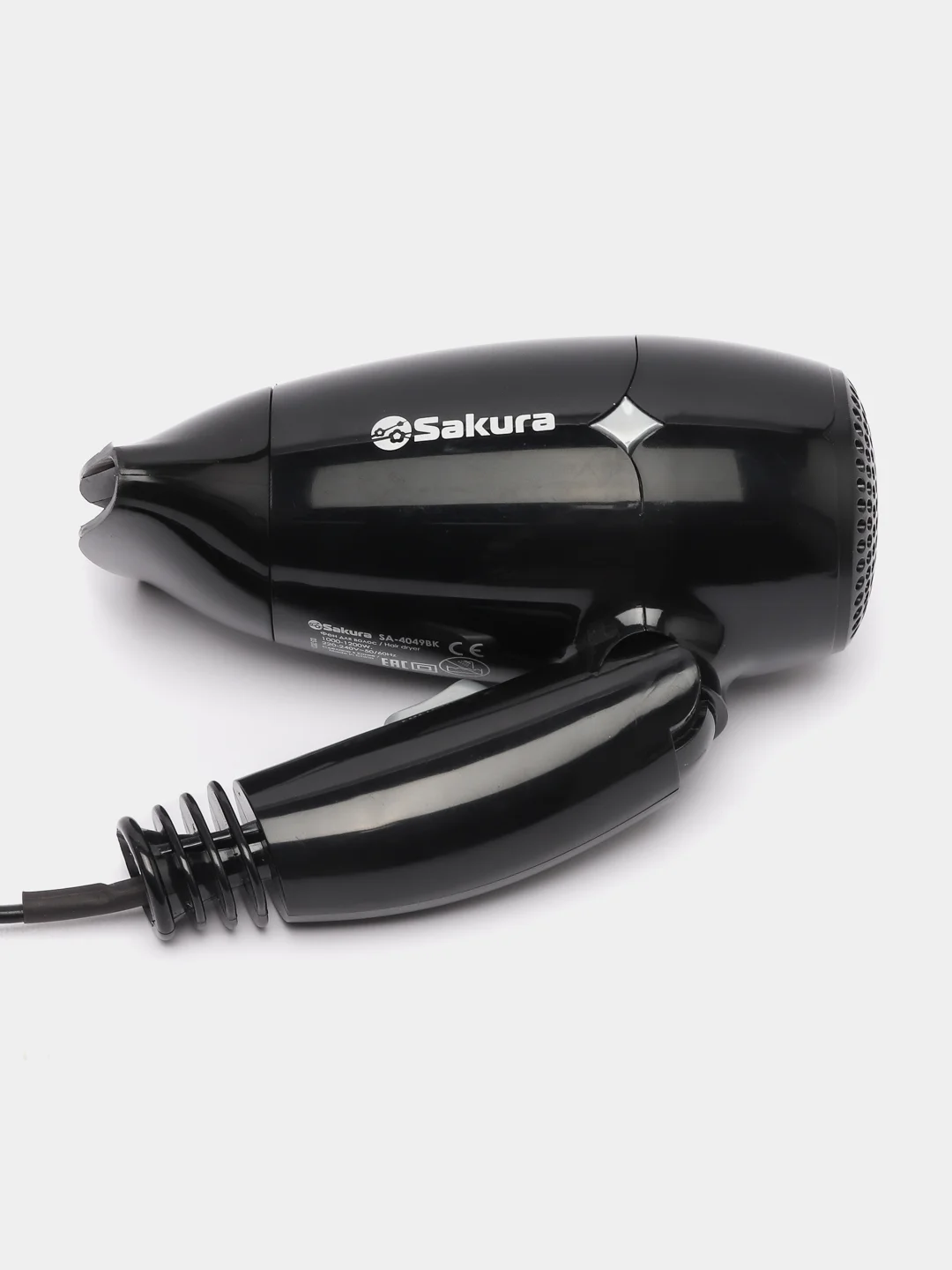 Черный фен для волос Sakura SA-4049BK, 2200 Вт