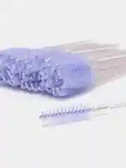 Голубой щеточки для ресниц и бровей, с блестками