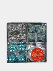 Набор елочных украшений, 4 вида, новогодние украшения игрушки на елку