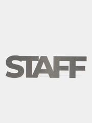 Табличка на служебное помещение Staff, нержавеющая сталь, 1,5 мм