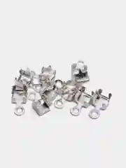 Серебряный обжимные концевики-коннекторы для стразовой цепи