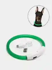 Светящийся LED ошейник силиконовый для собак на USB зарядке