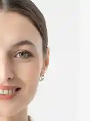 Розовый серьги - цветок маргаритки 2 в 1