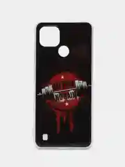 Алый чехол Realme C21 Реалми С21 силиконовый с рисунком