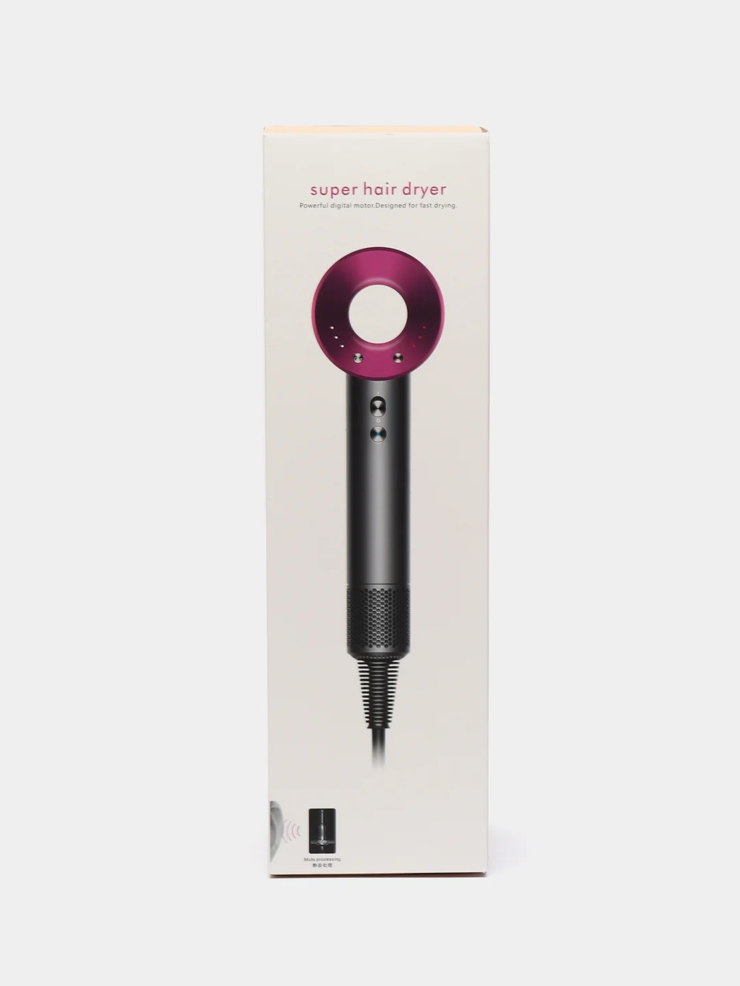Фиолетовый фен для волос Super hair dryer