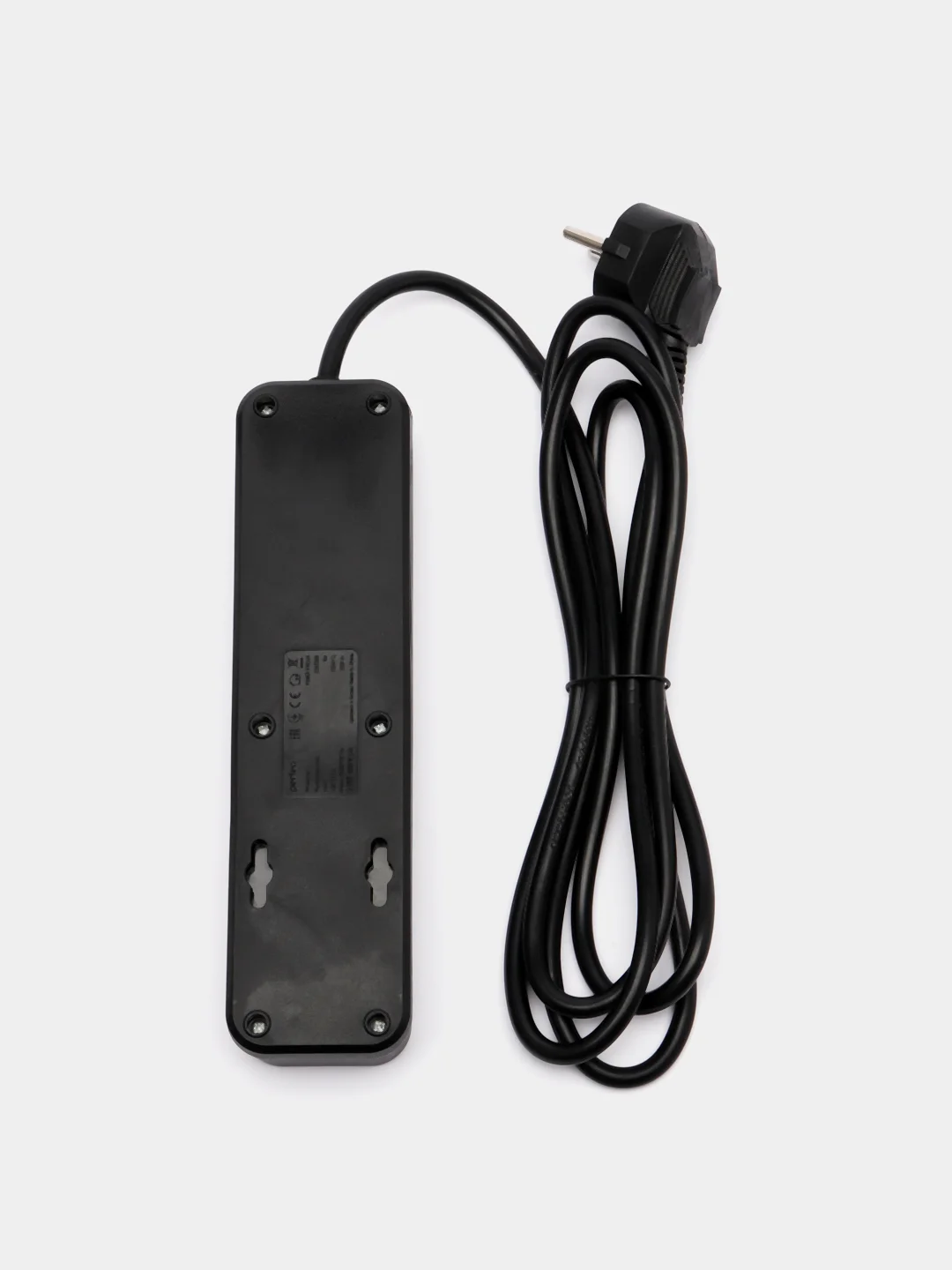 Черный сетевой фильтр удлинитель Perfeo Power Stream, 3 USB порта, 3 розетки