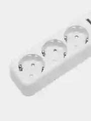 Белый сетевой фильтр удлинитель Perfeo Power Stream, 3 USB порта, 3 розетки