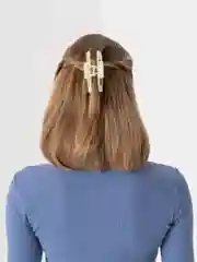 Белый заколка-краб для волос, каучуковая, 8,5 см