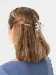 Багровый заколка-краб для волос, прозрачная, 1 шт