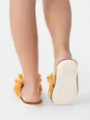 Оранжевый тапочки домашние женские