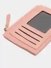 Розовый кошелек картхолдер женский, для банковских карт