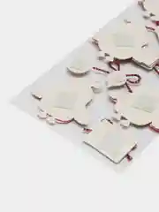 Белый новогодние 3D наклейки