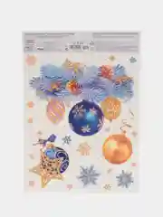 Белый новогодние наклейки на окно, декор для интерьера