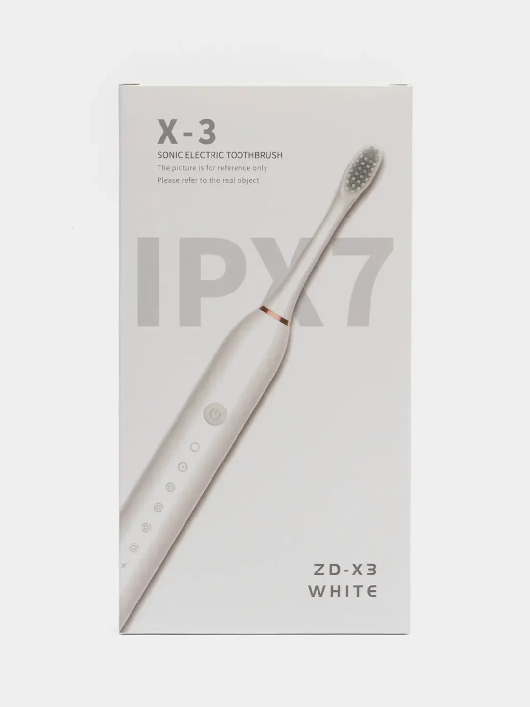 Белый электрическая зубная щетка SONIC TOOTHBRUSH X-3, звуковая, 6 режимов, 4 насадки