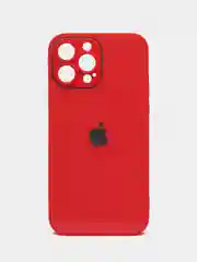 Красный чехол силиконовый для iPhone 7/8/7 Plus/11/12/13 Pro Max/12 Pro, со стеклянной панелью