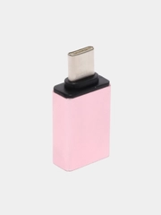 OTG-переходник (адаптер) KIN, Type-C, USB 3.0, светло-розовый