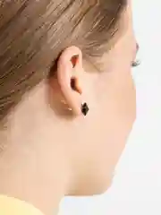 Черный серьги-гвоздики круглые