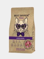 Корм сухой Бест Диннер Cat Adult Holistic, ягненок с базиликом, для кошек, 10 кг