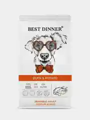 Корм сухой для собак крупных и средних пород Бест Диннер Dog Adult Sensible, утка, 3 кг
