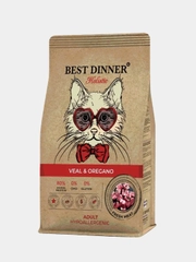 Корм сухой Бест Диннер Cat Adult Holistic, телятина с орегано, 10 кг