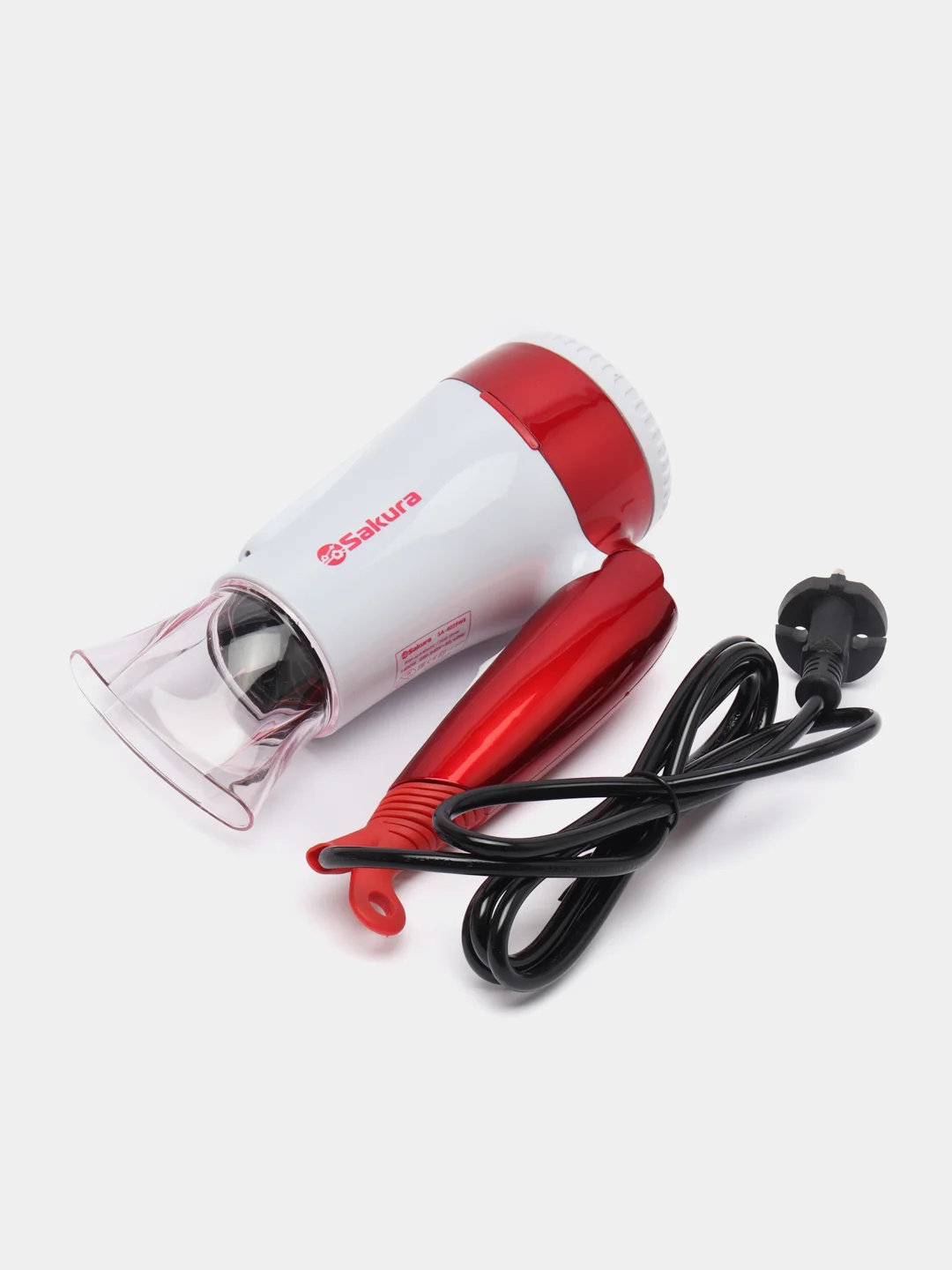 Красный фен для волос Sakura SA-4039WR, 1400 Вт, 2 температурных режима
