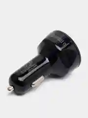 Черный автомобильное зарядное устройство с 4 USB-портами, быстрая зарядка 3,0