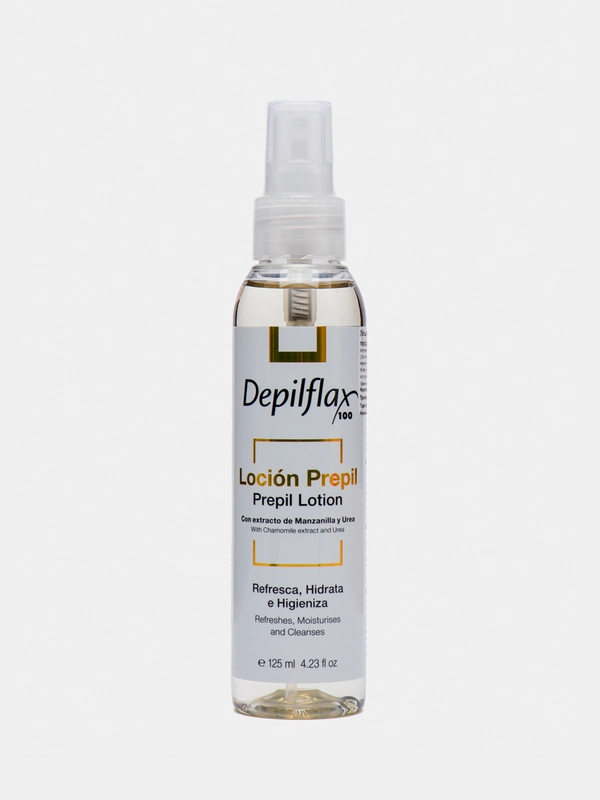 Очищающий и дезинфицирующий лосьон перед депиляцией Prepil Lotion, Depilflax, 125 мл