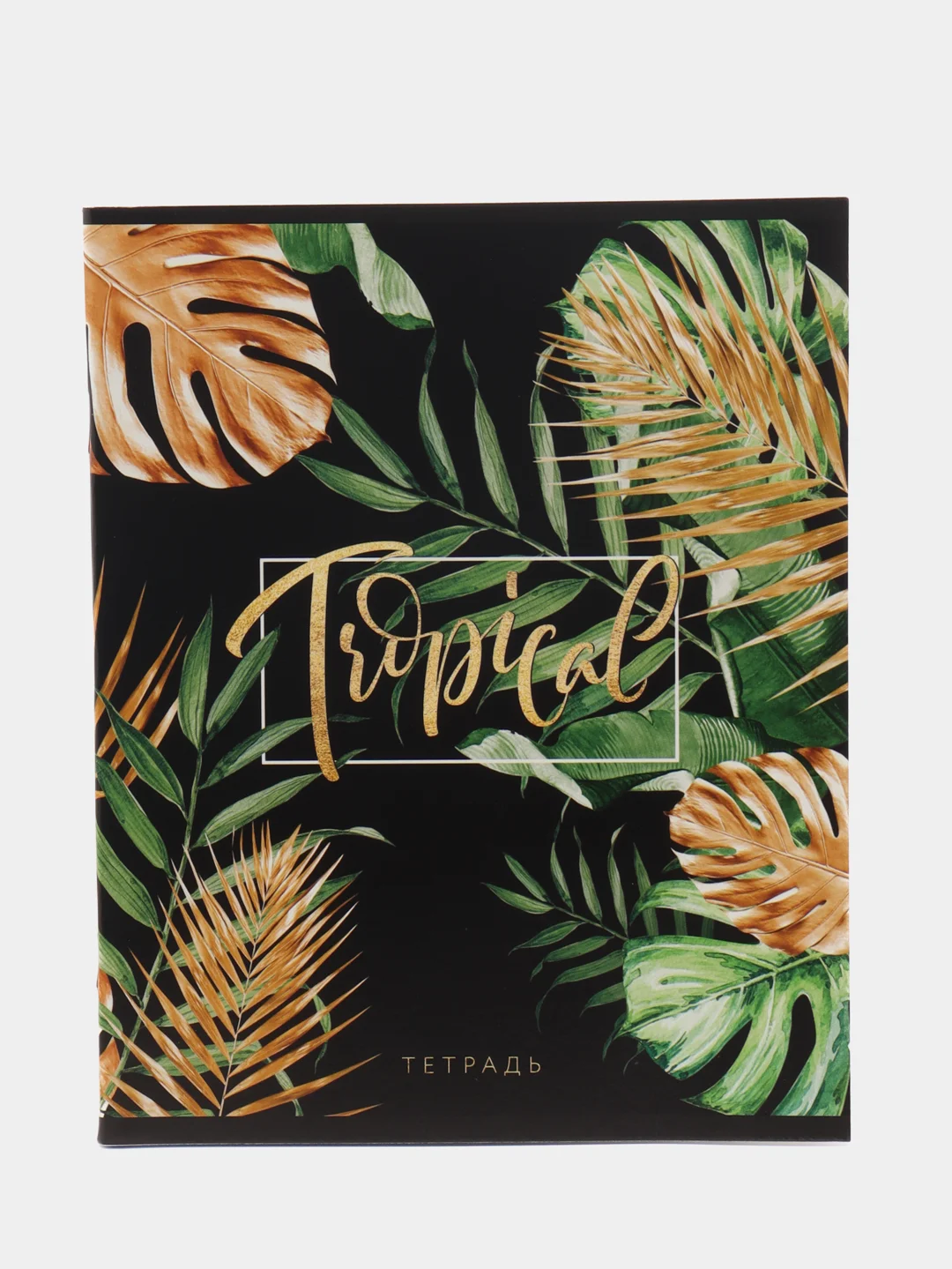 Прозрачный тетрадь Tropical avocado А5, на скрепке, разные дизайны, 48 листов