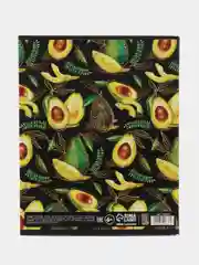 Золотой тетрадь Tropical avocado А5, на скрепке, разные дизайны, 48 листов