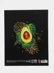 Коричневый тетрадь Tropical avocado А5, на скрепке, разные дизайны, 48 листов