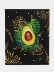 Коричневый тетрадь Tropical avocado А5, на скрепке, разные дизайны, 48 листов