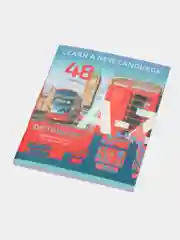 Синий тетрадь-словарь школьная для записи иностранных слов, А5, 48 листов на скрепке