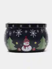 Синий свеча ароматическая, в металлической банке, новогодняя