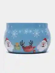 Голубой свеча ароматическая, в металлической банке, новогодняя