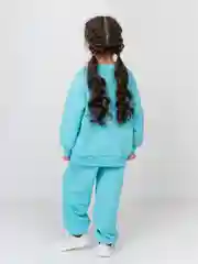 Спортивный трикотажный костюм для девочки подростка, голубой