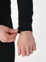 Черный термобелье мужское, лонгслив и кальсоны